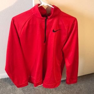 Red Nike Quarter Zip
